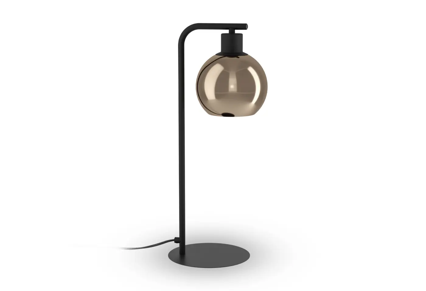 Tischleuchte 24457.2 Schwarz/Kupfer-Transp. Stahl ca. 21,5x15x50,5cm