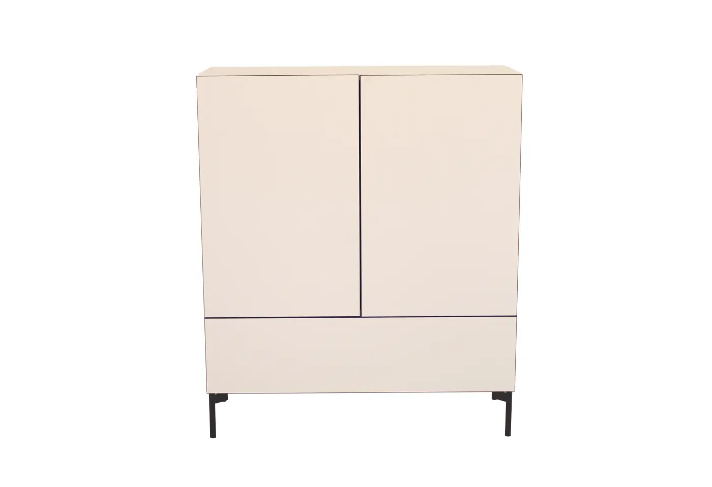 Highboard Case von Kettnaker Drehtüren und Schubkasten innen Melamin schwarz ca. 100x118,4x39cm