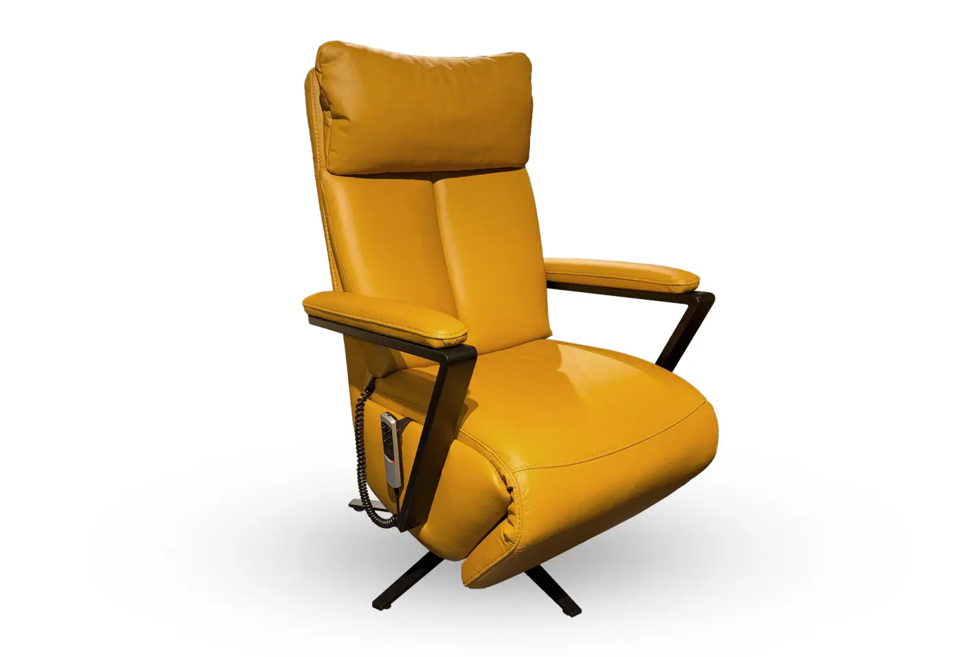 Drehsessel Reclere Leder Evita dijon ca. 68x84cm