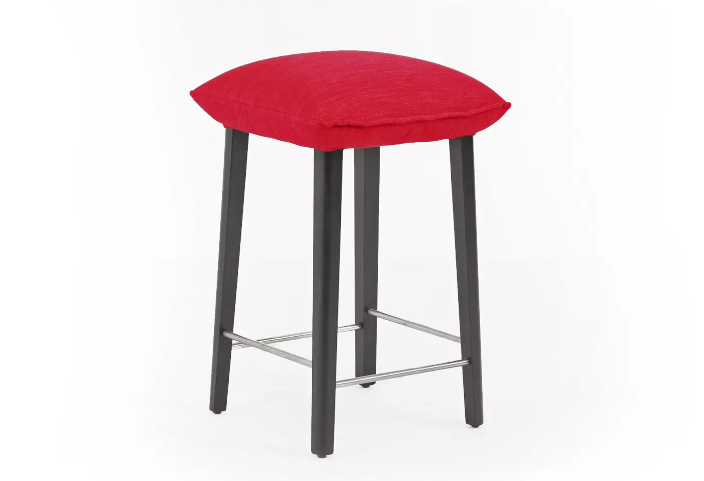 Barhocker 13082.. Stoff "red" ca. 42x65x42cm