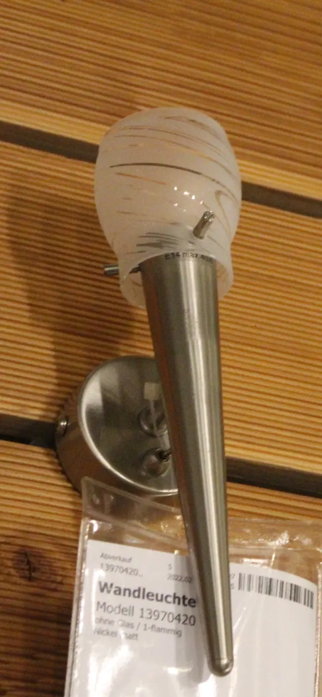 Wandleuchte 13970420.. Nickel matt