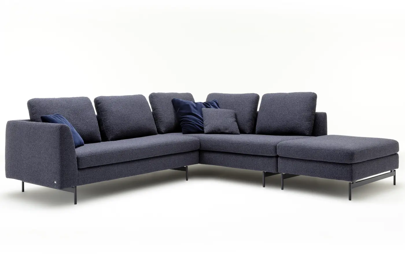 Polstergarnitur 510 Mioko schwarzblau von Rolf Benz Stoff 24.552 ca. 265x88x177cm