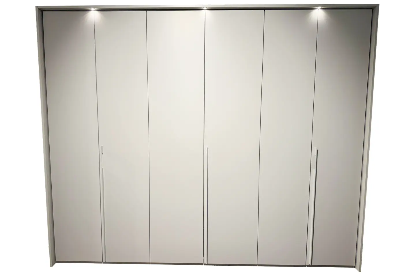 Drehtürenschrank Multiline Lack Satingrau von Schöner Wohnen ca. 279x229x59,5cm