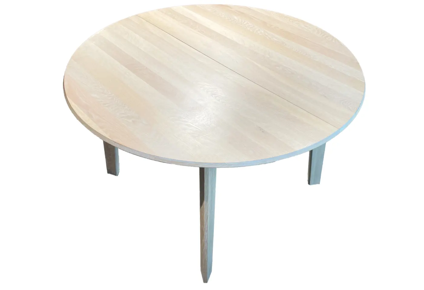 Esstisch Miro Farbglas mittelgrau matt von Team 7 Eiche Weissöl ca. 120cm