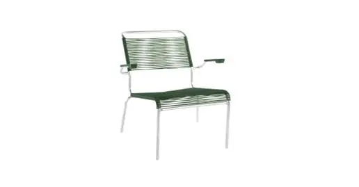 Spaghetti-Lounger Säntis Tannengrün von Schaffner Kunststoff ca. 69x72x78cm