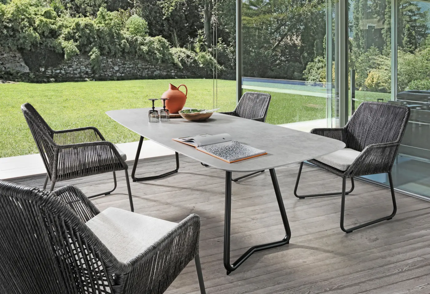 Armlehnsessel 17145.2 Ebony Geflecht Twisted ca. 62x92x65cm