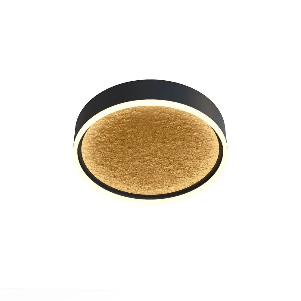 LED-Deckenleuchte 22207.. Schwarz, Gold Metall, Aluminium, Acryl ca. 40x7cm