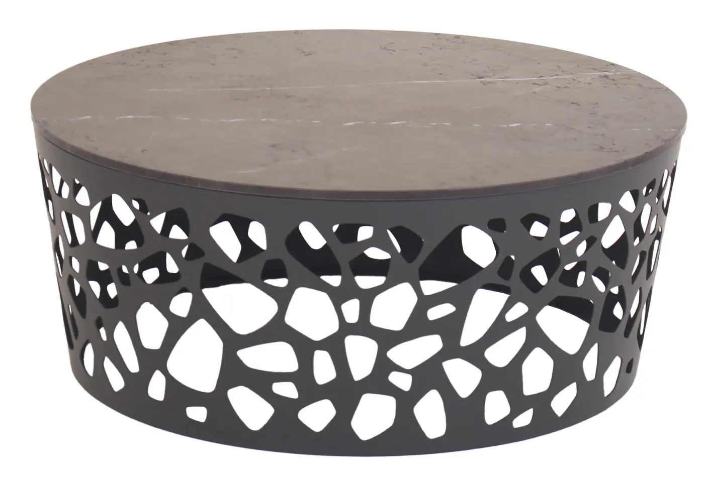 Couchtisch 926 Graphit braun von Rolf Benz Naturstein geledert ca. 80x36cm