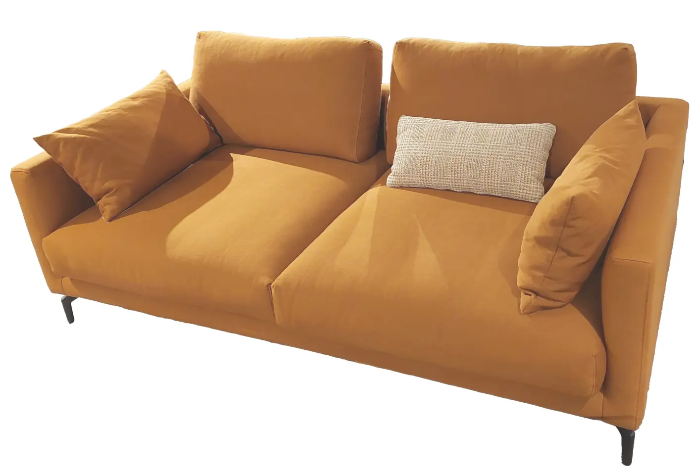 Sofa 333 Jola ockerbraun von Rolf Benz Leder ca. 196x66x106cm