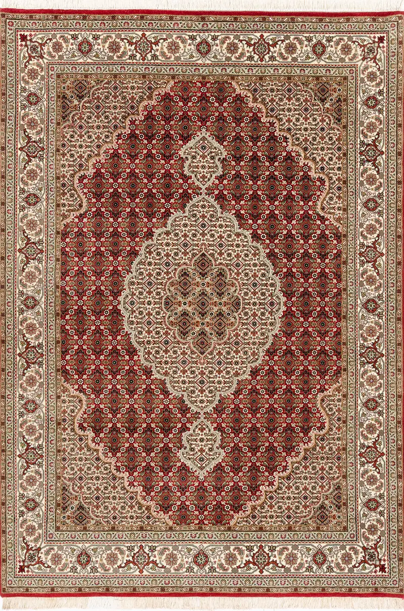 Teppich Täbriz 169189 von Negra Wolle mit Seide ca. 204x144cm