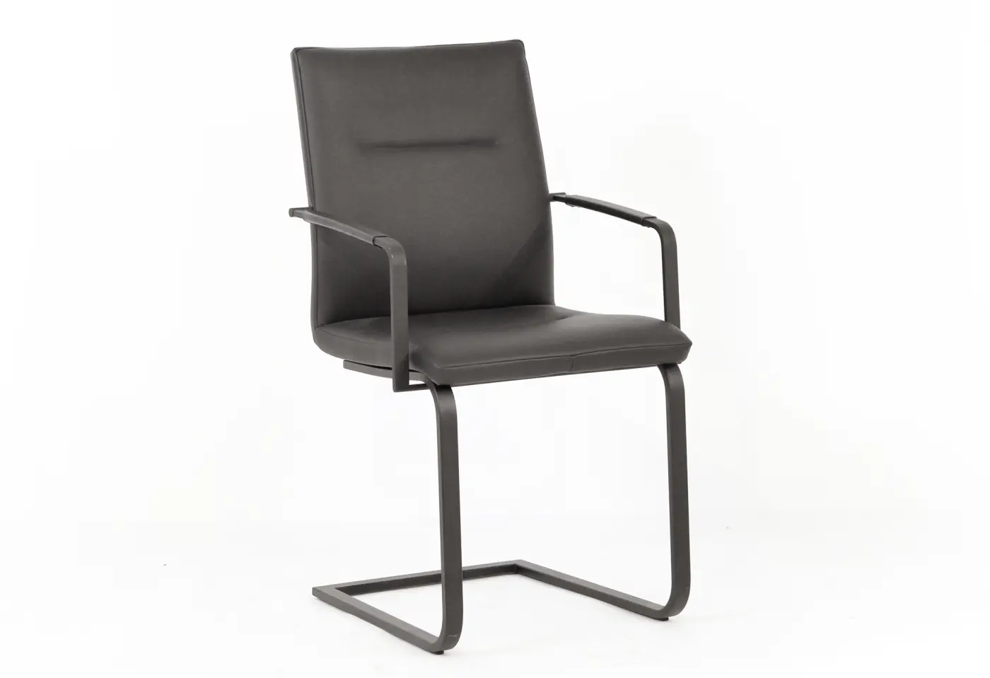 Freischwinger Mona von Seetal Leder Schwarz ca. 52x91x54cm