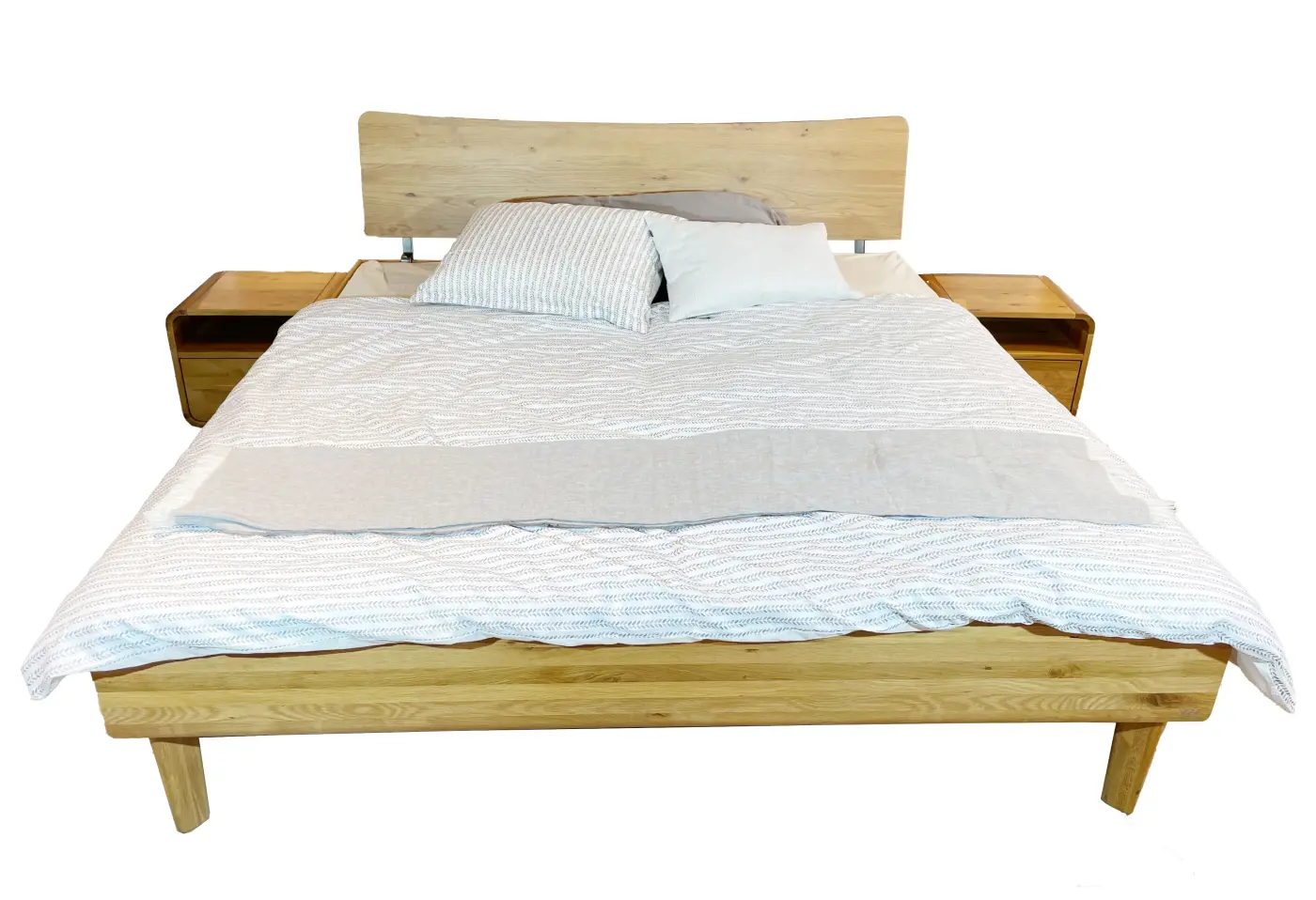 Bettanlage 22745.. Braun Wildeiche natur geölt ca. 180x200cm