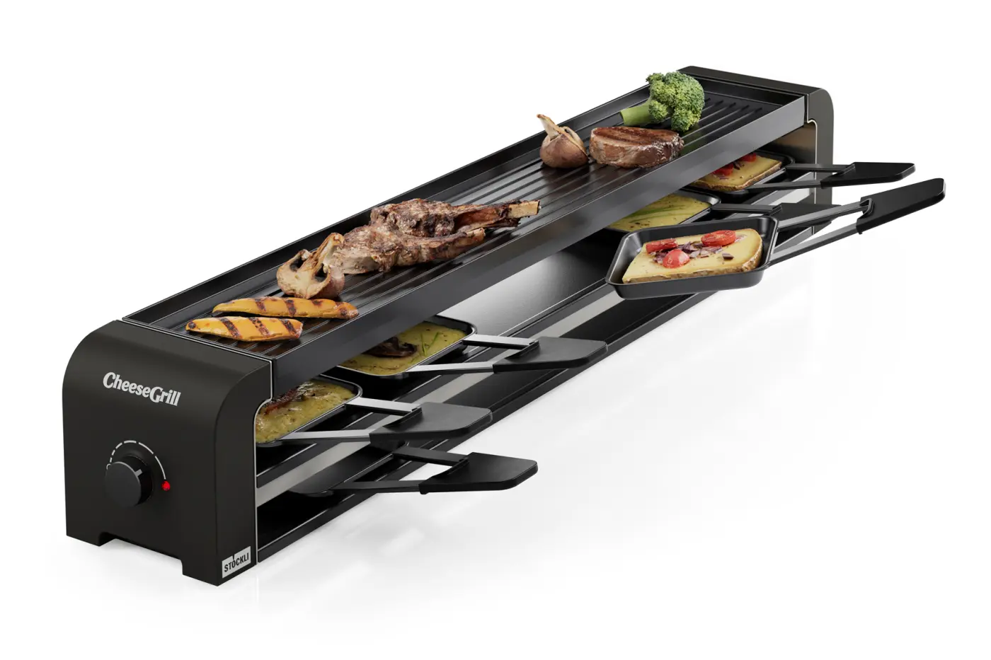 Cheese Grill 6er, schwarz Schwarz ca. 74,6x11,6x11,8cm