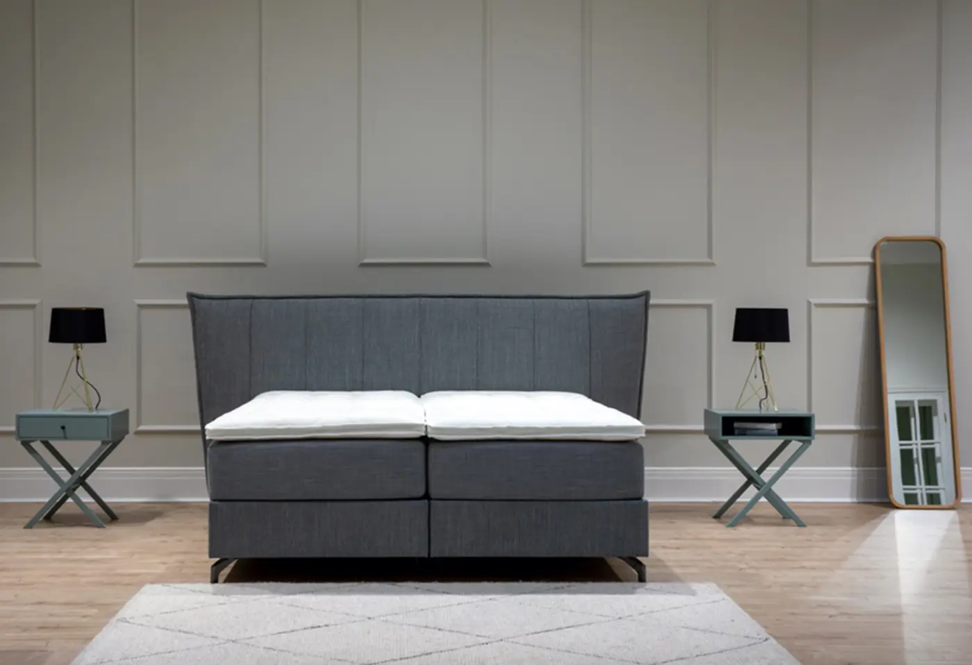 Boxspringbett 23293.9.. Stoff Wish 193 eucalyptus ca. 180x200cm