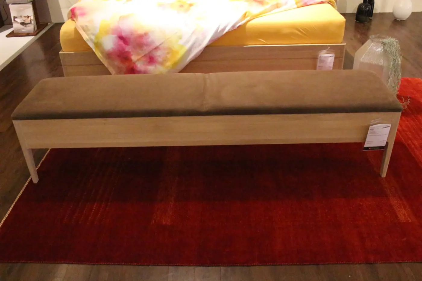 Bank Mylon von Team 7 Naturleder umbra Eiche Weissöl ca. 180,4x41,3x42,1cm