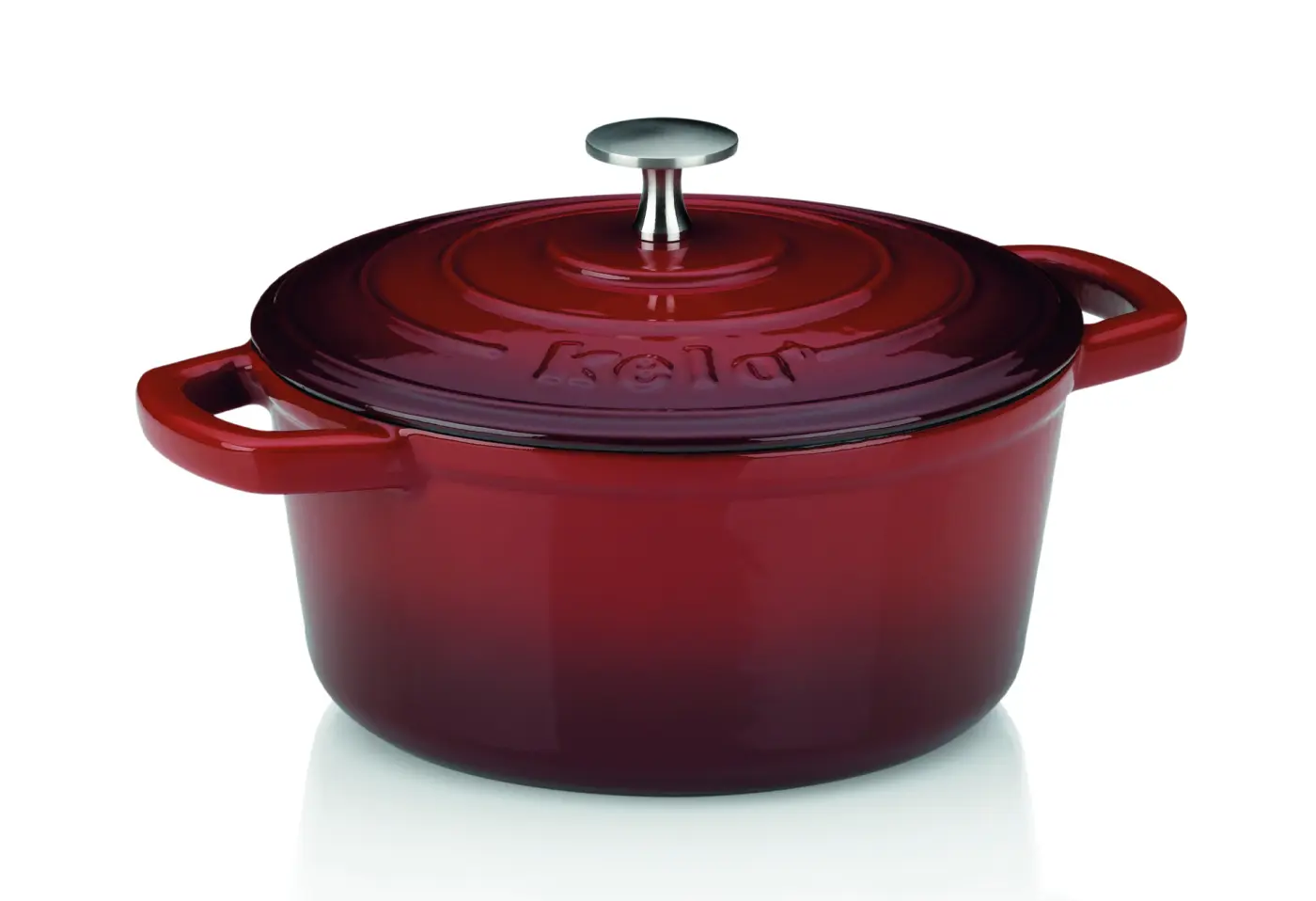 Gusseisen-Bräter/2.5L 12605 rot von Kela Gusseisen ca. 21x10cm