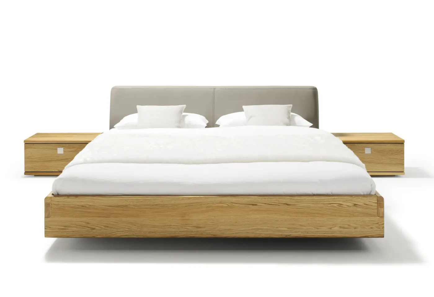 Bett Nox von Team 7 Eiche Wild, weiss geölt ca. 180x200cm