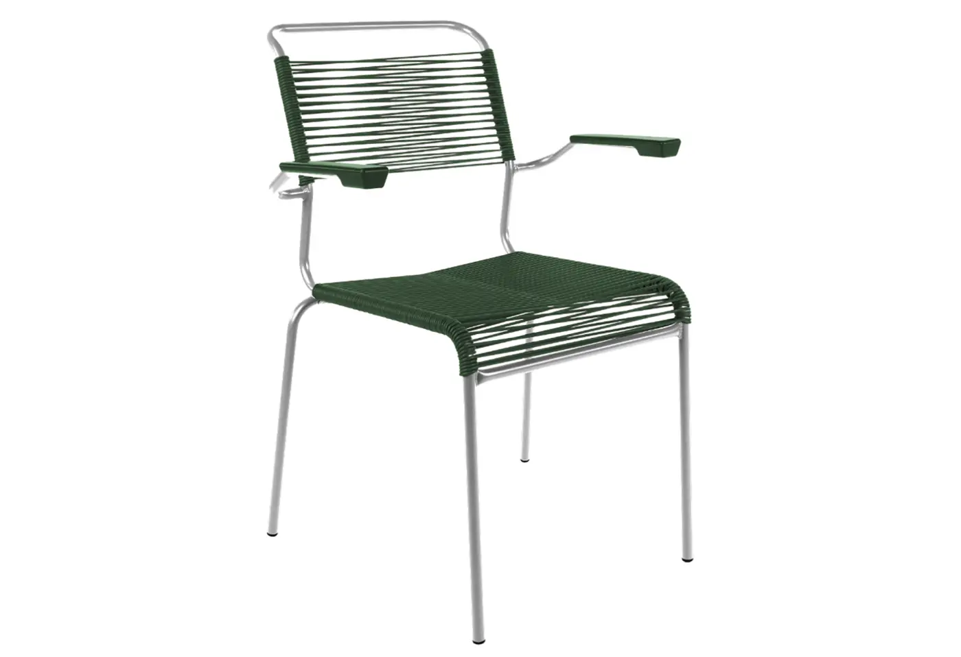 Spaghetti-Stuhl Säntis Tannengrün von Schaffner Kunststoff ca. 56x85x60cm