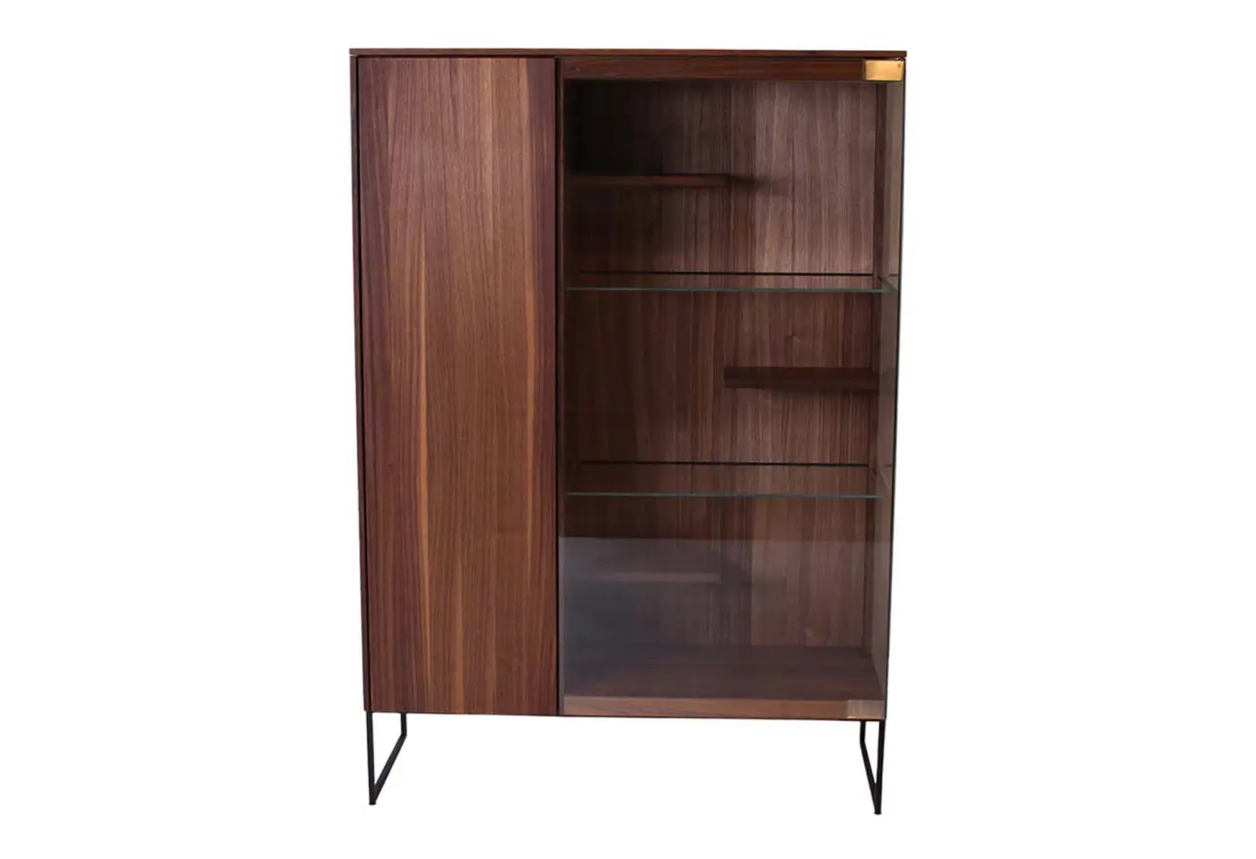 Vitrine Filigno von Team 7 Nussbaum Naturöl, Klarglas ca. 103,6x150,1x41,8cm