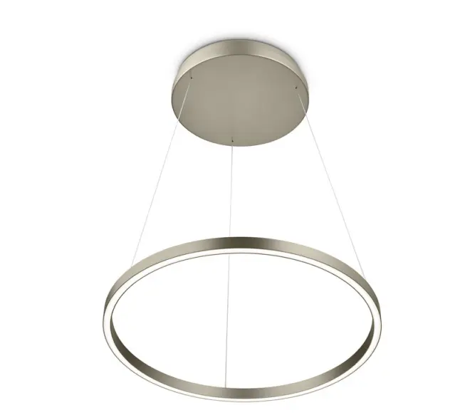 LED Ringleuchte 19176.. Nickel matt Aluminium ca. 60cm
