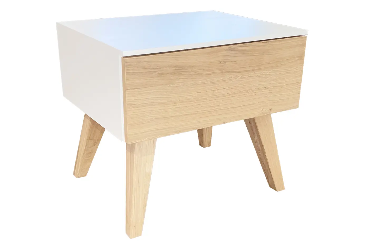 Nachttisch 3784.57.. Weiss dekor Wildeiche ca. 50x22x41cm