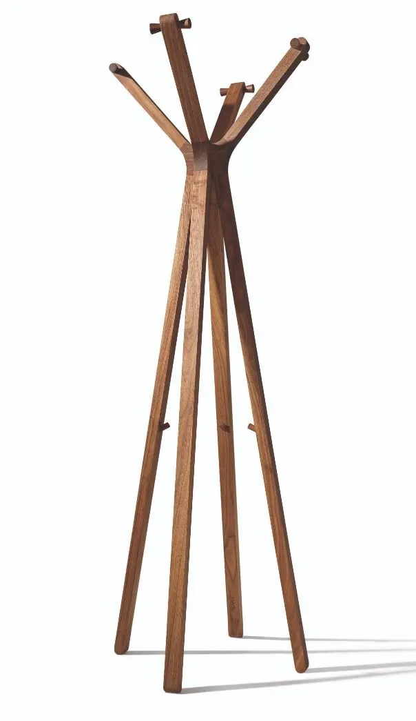 Kleiderständer Hood von Team 7 Nussbaum naturöl ca. 58x173,4x58cm