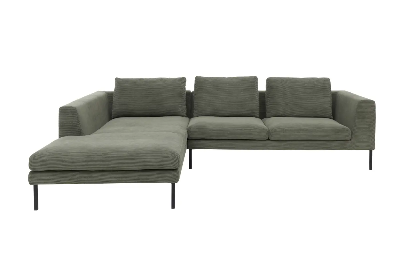 Polstergarnitur Roomio No. 4101 von Roomio Stoff Feincord oliv ca. 301x201cm