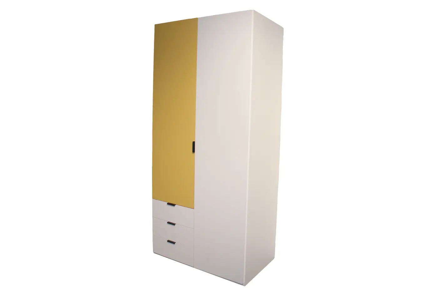 Kombischrank 20629.. Dekor Alaska weiss, Senf ca. 99,5x213,9x60cm