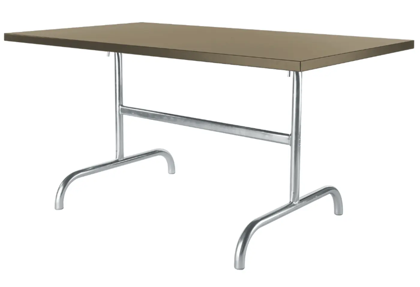 Metalltisch Säntis Champagner von Schaffner Stahl ca. 180x90cm