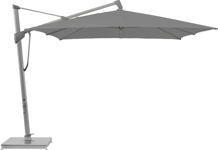Sonnenschirm Sombrano S+ Smoke Hellgrau von Glatz Stoffqualität 4 ca. 300x300x285cm