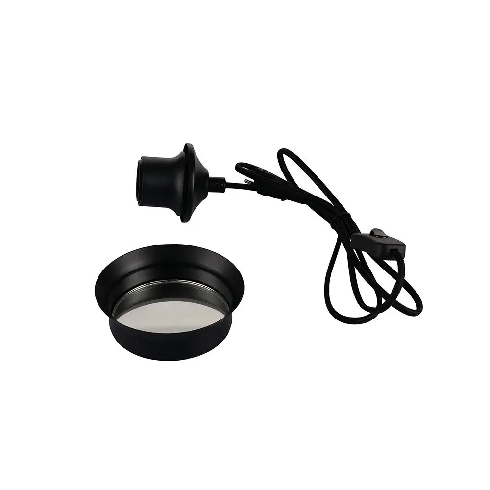 Tischleuchtensockel 20948.6. Schwarz Aluminium ca. 12x3,5cm