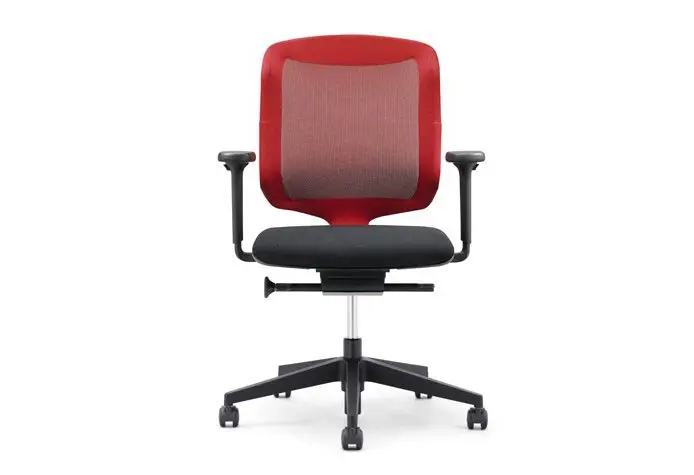 Drehsessel 434-3019-C2G von Flokk Stoff "rot" ca. 68x68cm