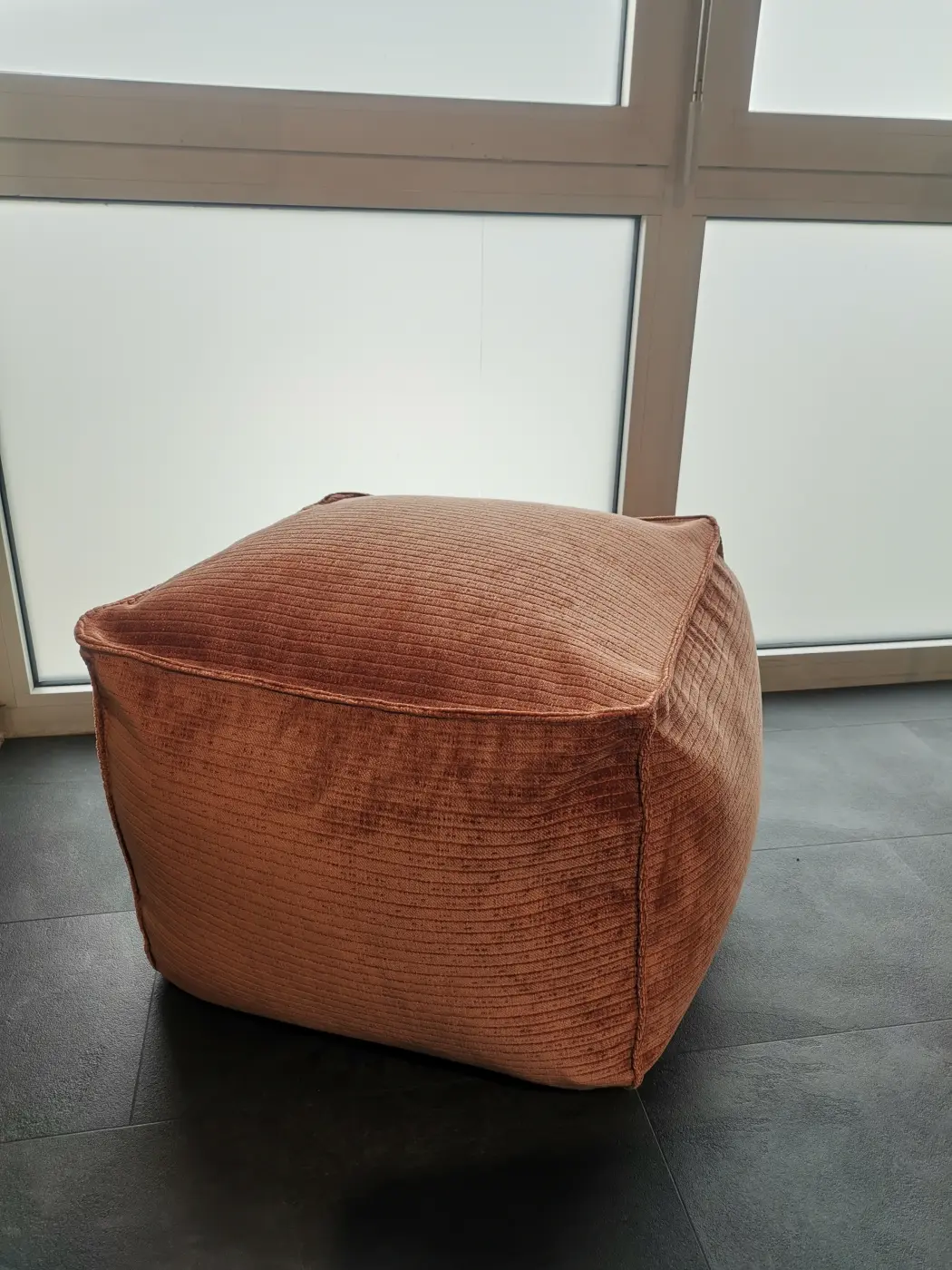 Hocker Nice Stoff Bez. Monty rusty ca. 66x66x40cm