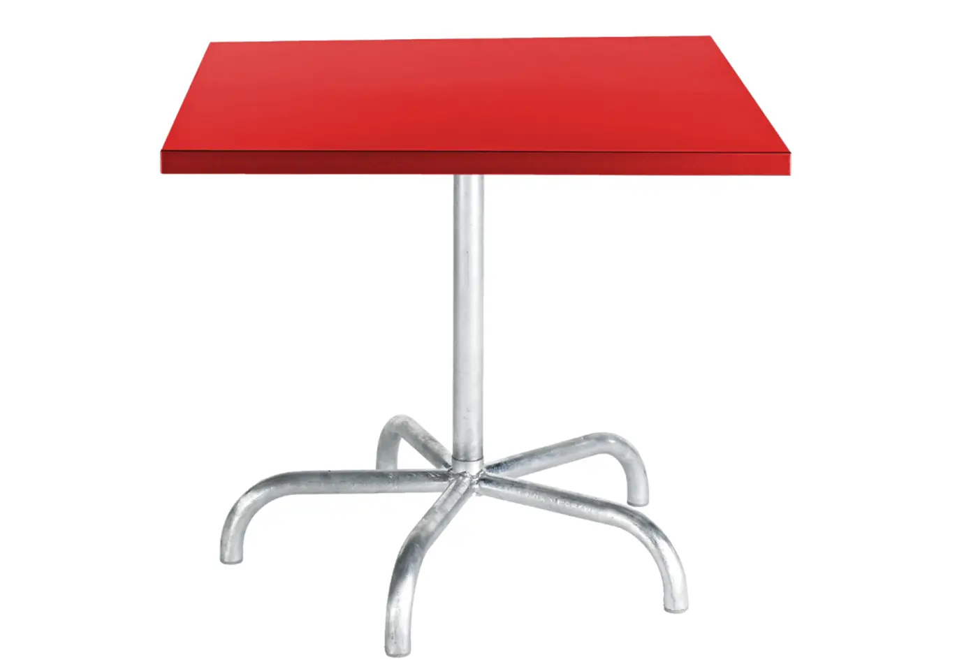 Metalltisch Säntis Rot von Schaffner ca. 90x90cm