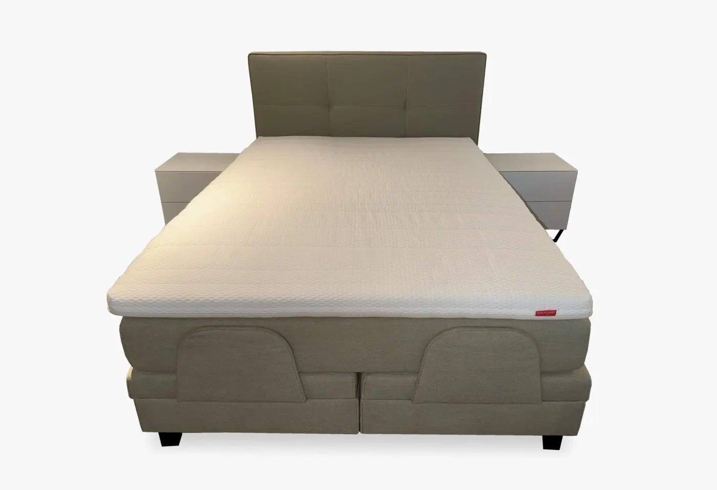 Boxspringbett 22397.2 Stoff Lino L. Green ca. 140x200cm
