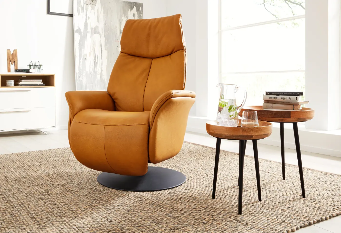 Sessel 4550 Longru kürbis von Interliving Leder