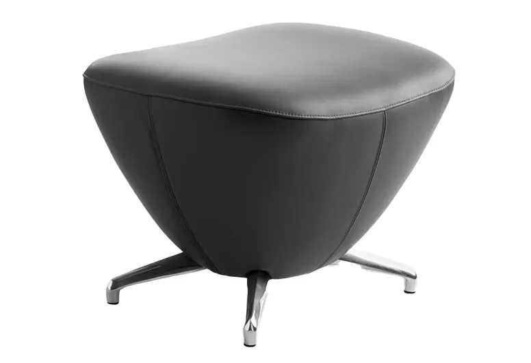 Hocker Caruzzo von Leolux Leder Raffino Dragonfly ca. 63x40x55cm