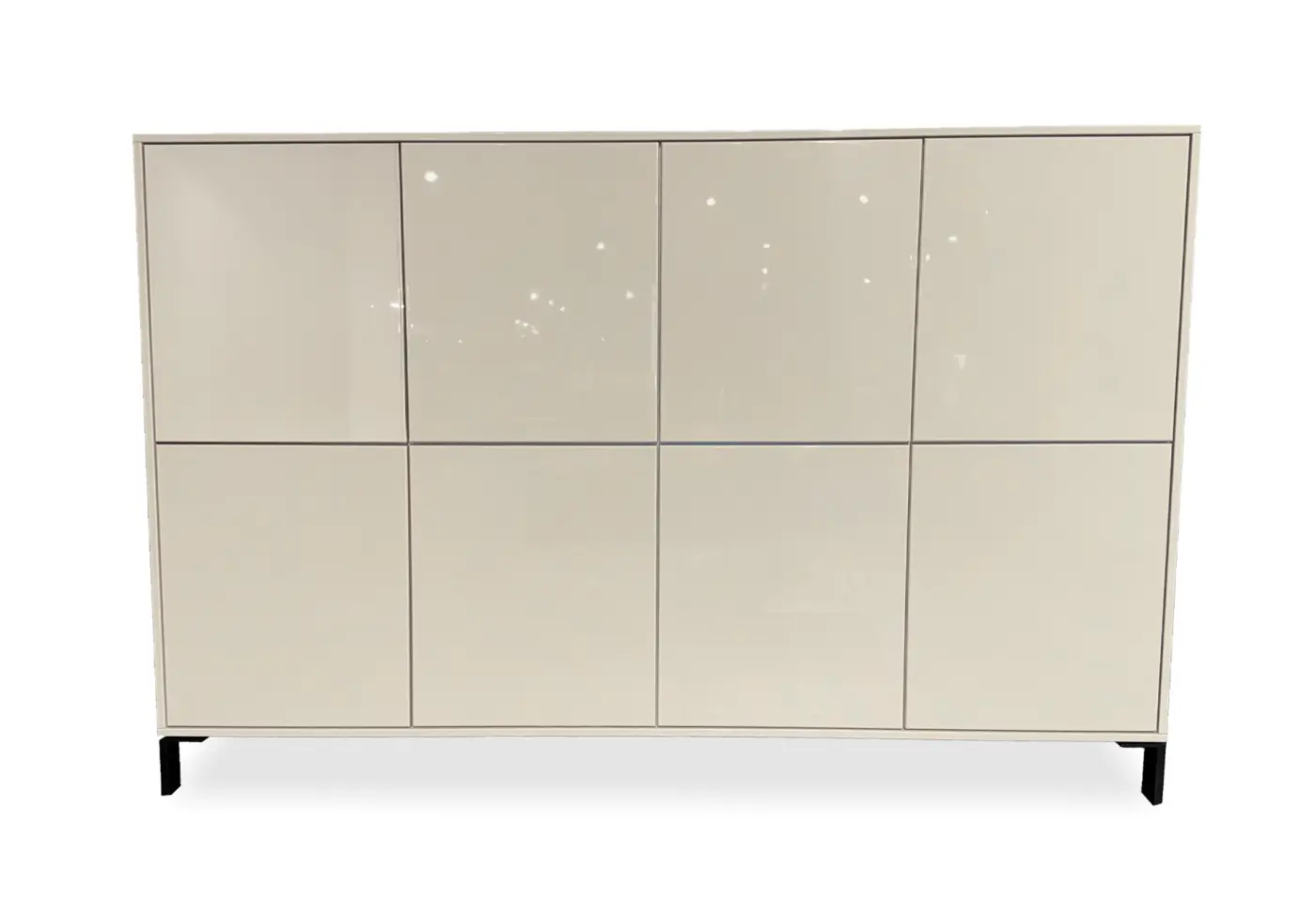 Highboard Valendas Korpus Lack seidengrau Hochglanz ca. 183,2x120,5x39,6cm