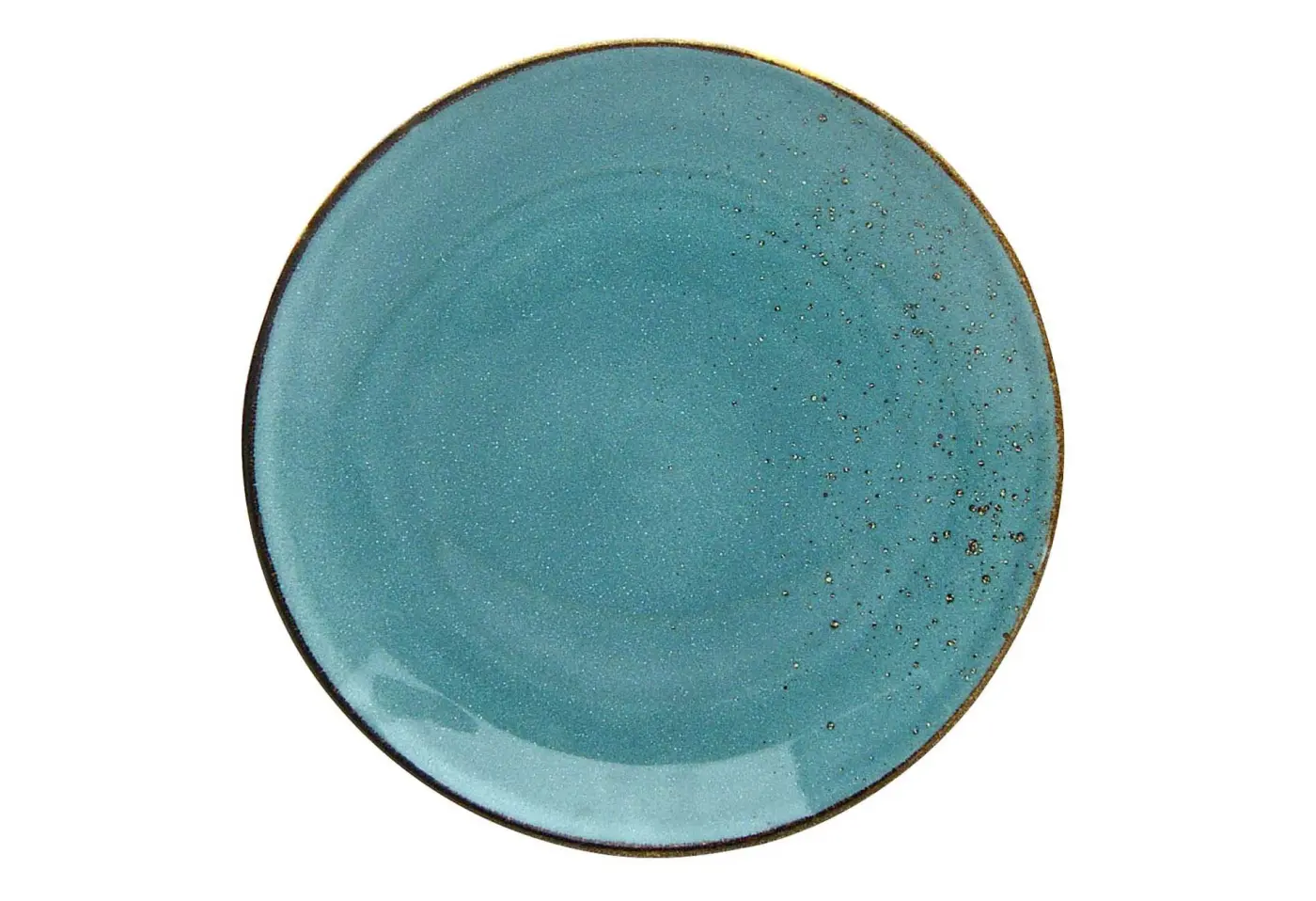 Speiseteller/27 Nature Wasserblau Wasserblau Steinzeug