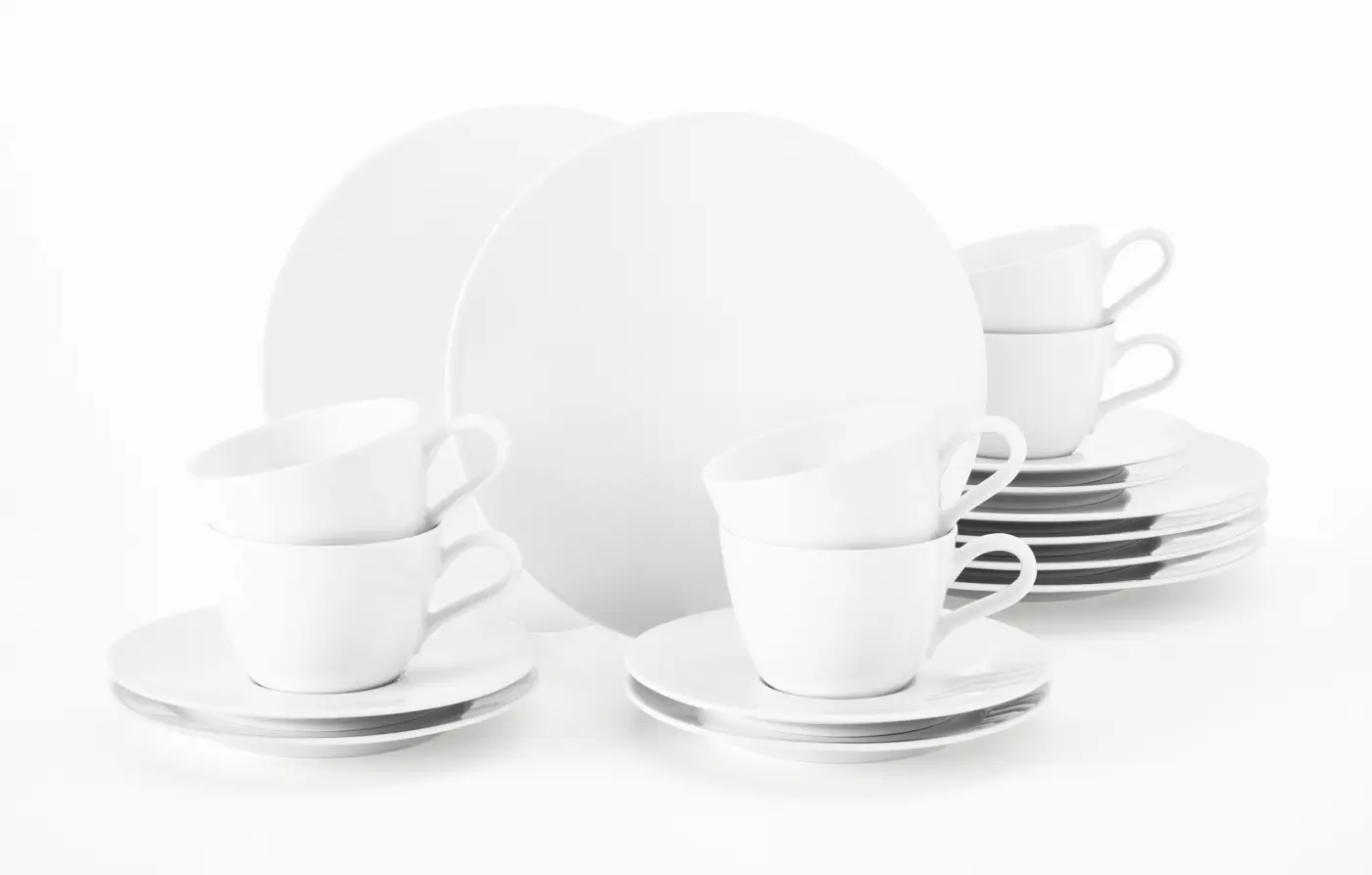 18-Tlg. KA-Service Life uni 3 weiss Porzellan
