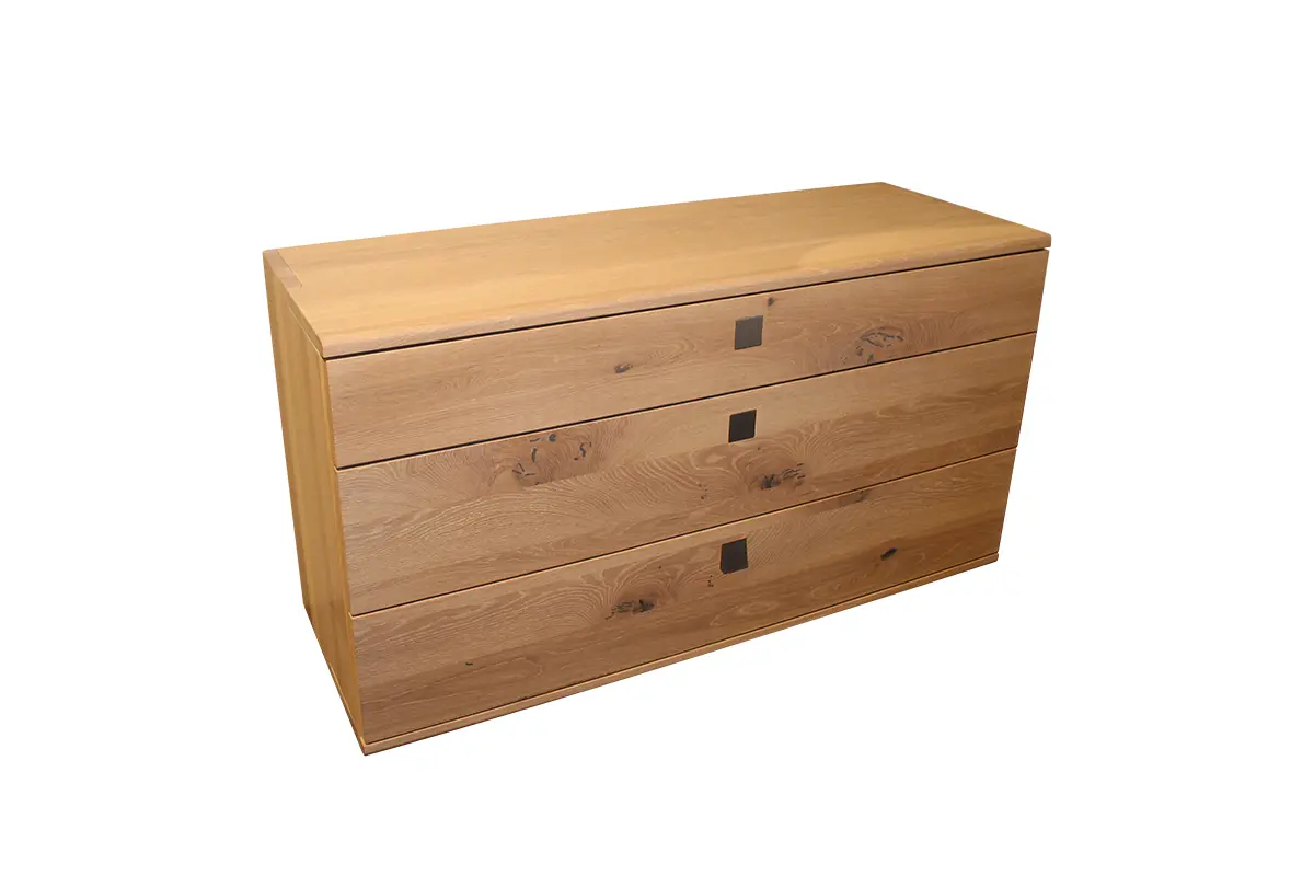 Kommode Nox von Team 7 Eiche Wild Weissöl ca. 131,2x71,5x48,2cm