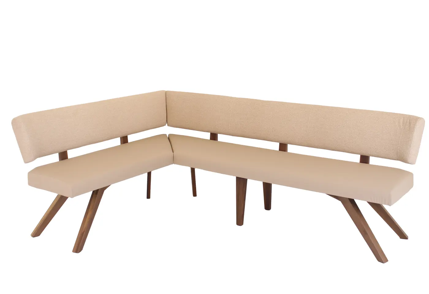 Eckbank 22087.. Stoff Wizard 15 hellbraun (476) ca. 160x230x85x60cm