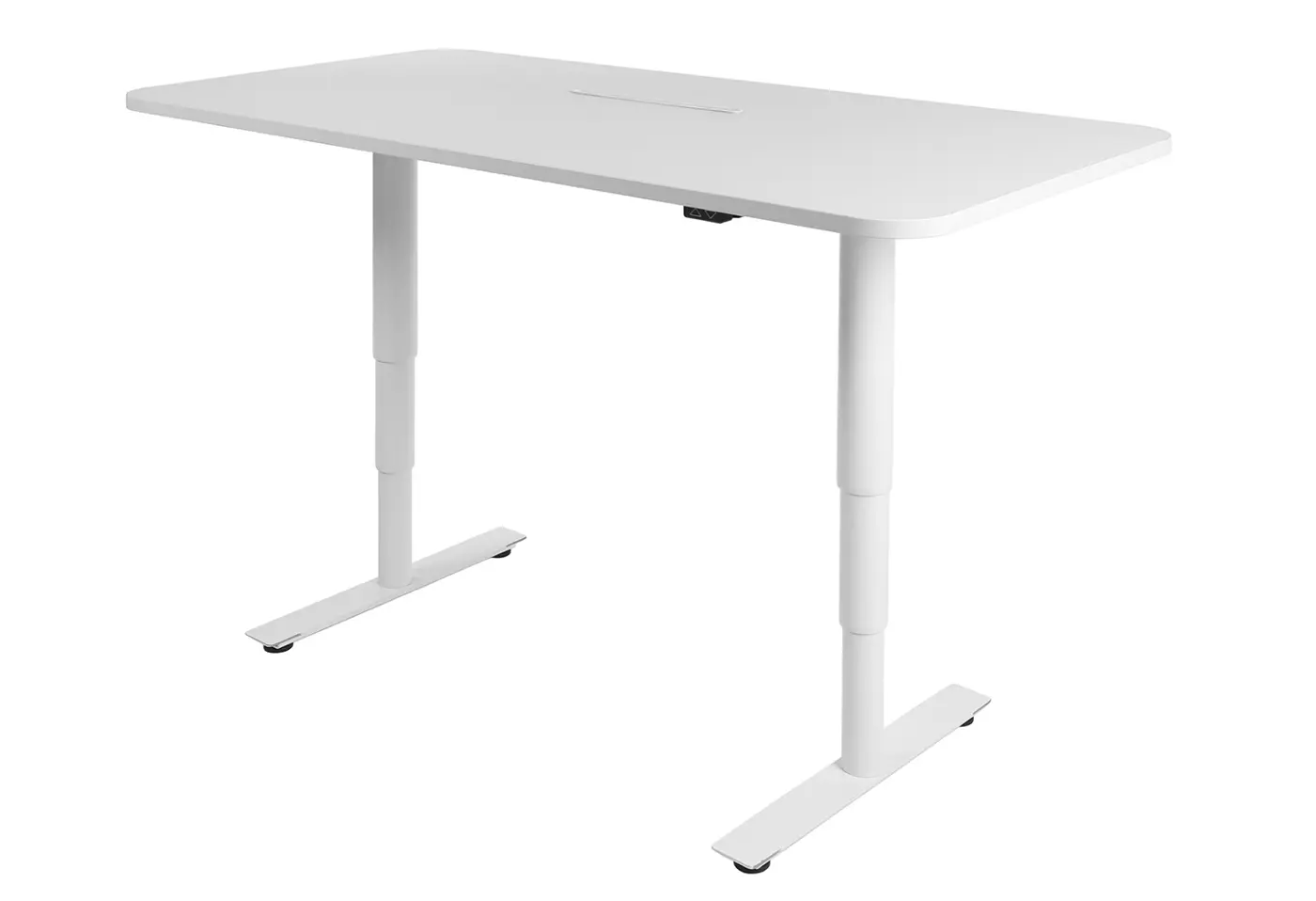 Schreibtisch 18757 MDF-Platte weiss lackiert ca. 160x80x125cm