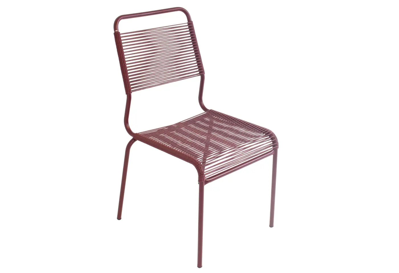 Spaghetti-Stuhl Rigi Bordeaux von Schaffner Kunststoff ca. 47x93x65cm