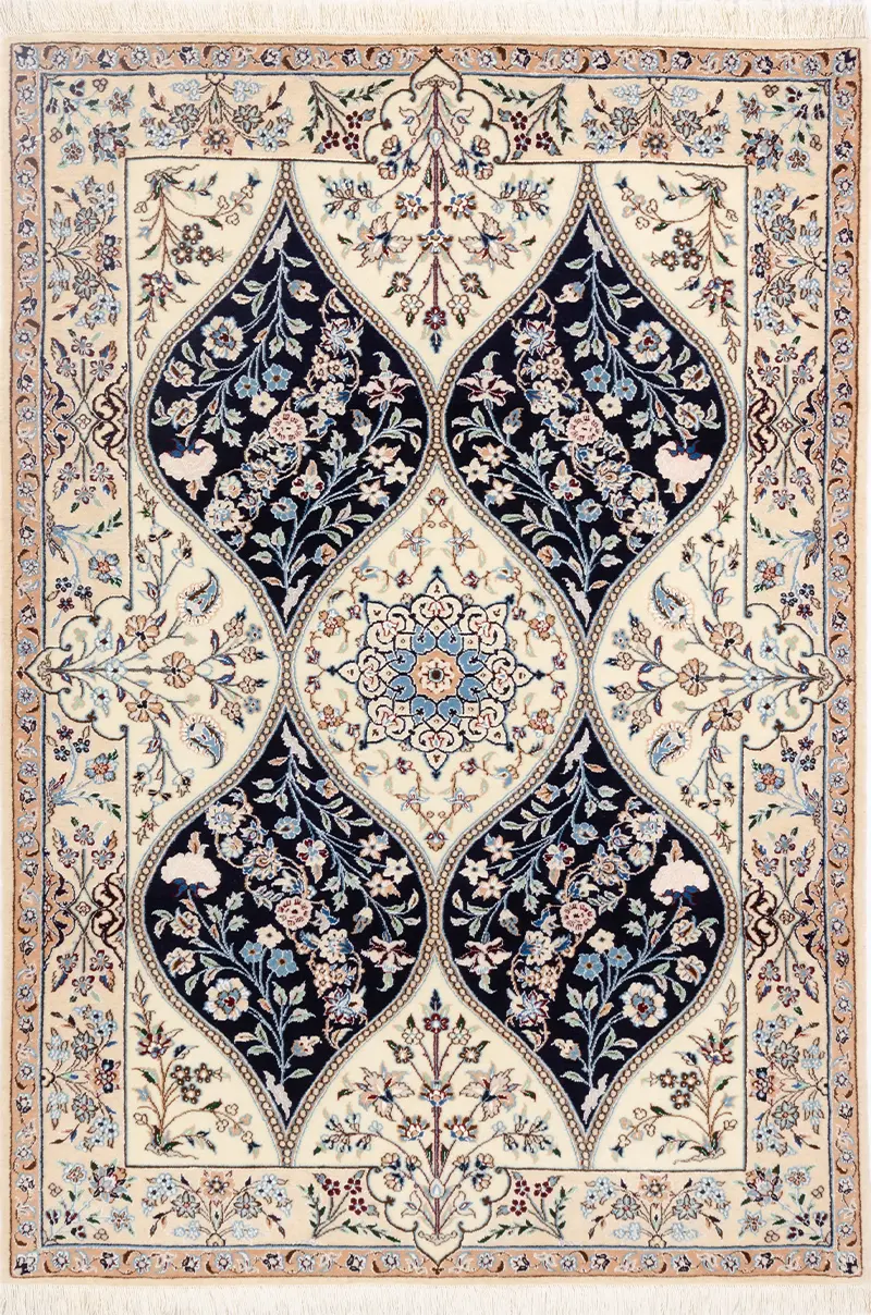 Teppich Nain 184378 von Negra Wolle mit Seide ca. 144x102cm