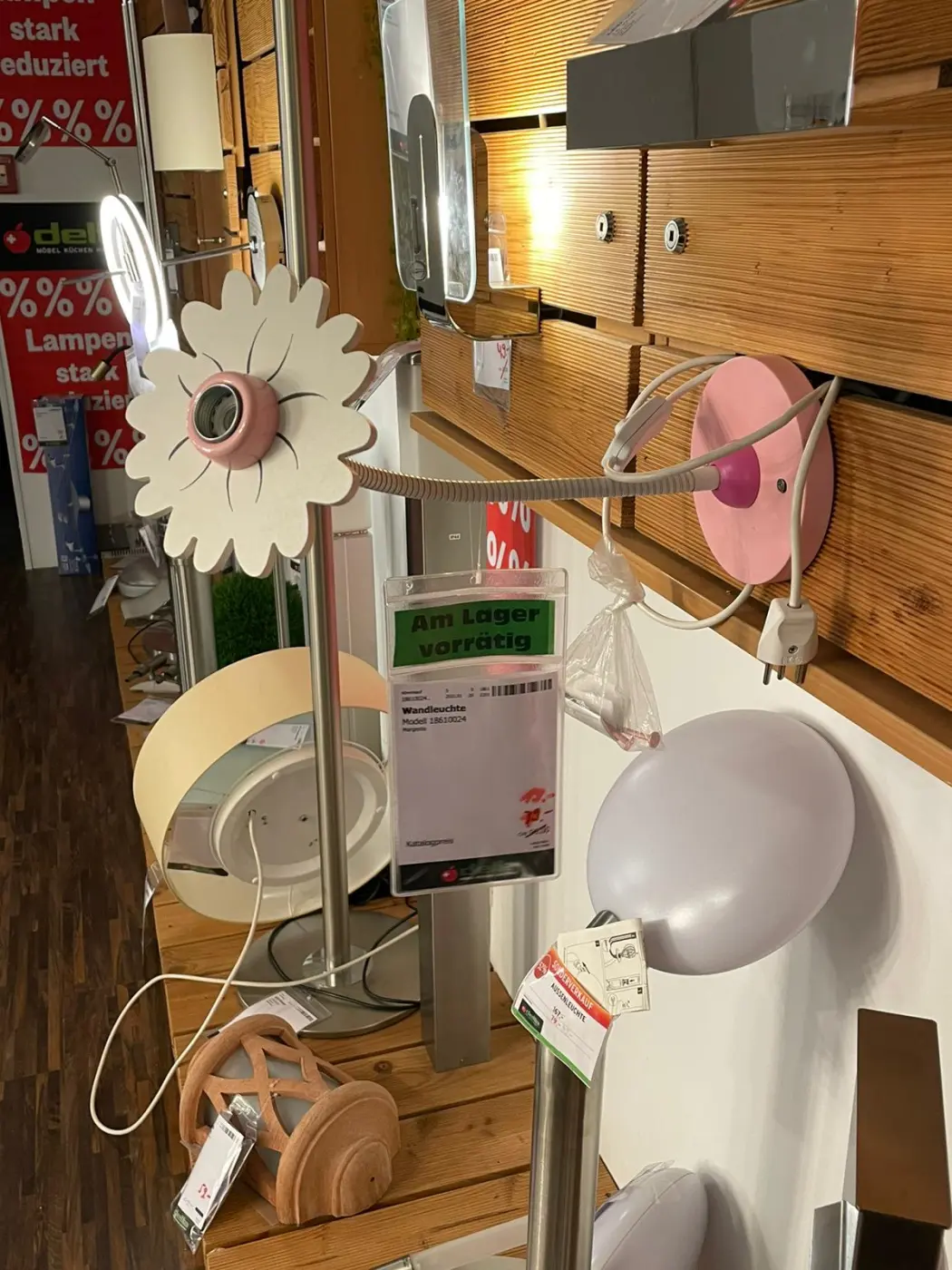 Wandleuchte 18610024.. Pink, Weiss ca. 15cm