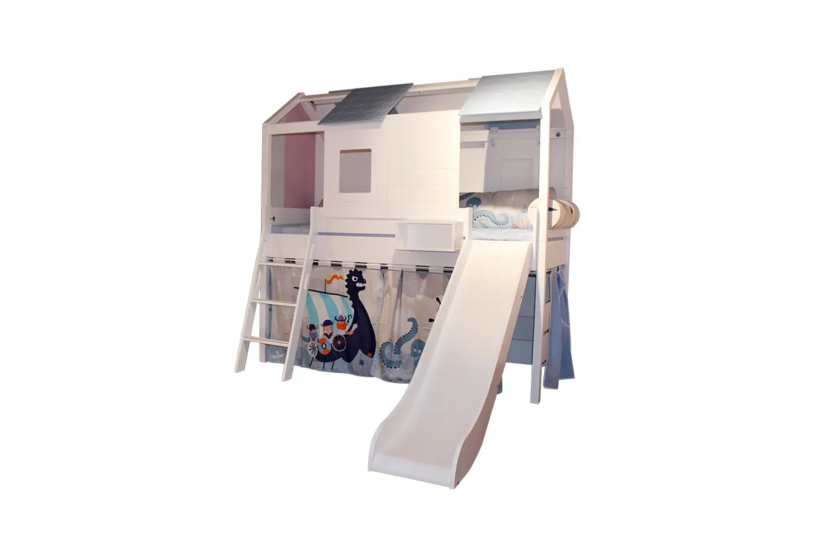 Spielbett Tiny House von Paidi Kreideweiss ca. 90x200cm