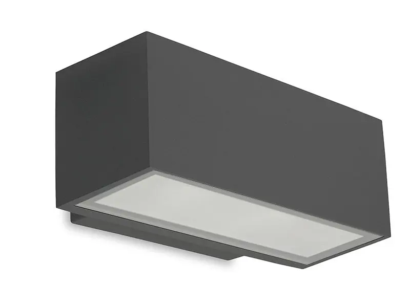 Aussenwandleuchte 6133.. Anthrazit Aluminium, Glas ca. 22x9cm