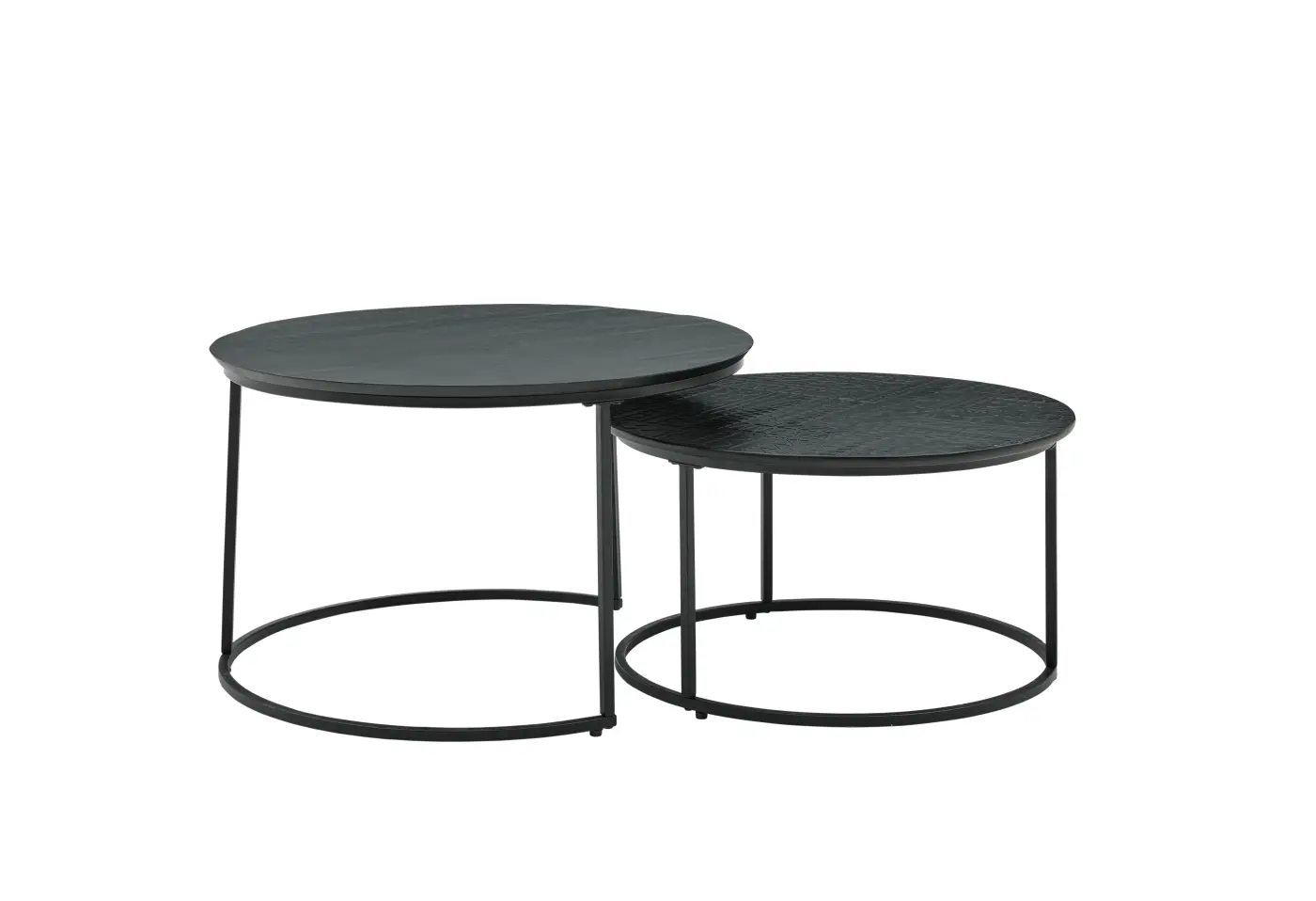 Couchtisch Roomio No. 2001 von Roomio Platte Mango massiv, schwarz gebeizt und lackiert