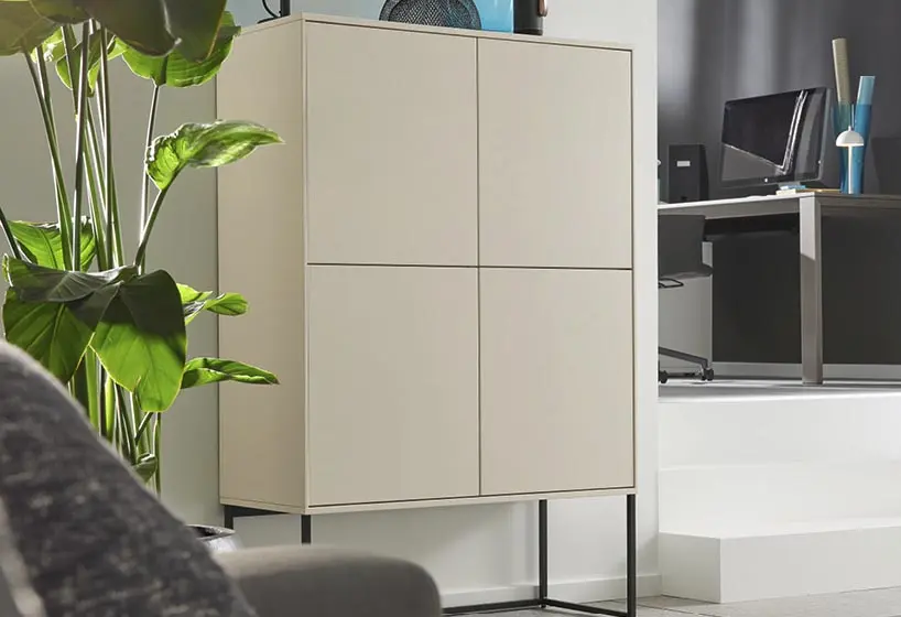 Korpuselement MR Kara-Frame von Musterring Lack brilliantgrau matt ca. 92,2x139,7x39,9cm